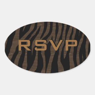 Pop Zebra Ovale Sticker