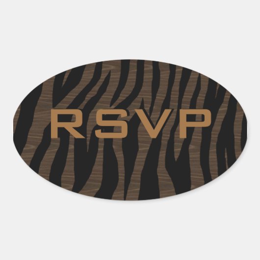 Pop Zebra Ovale Sticker (Voorkant)