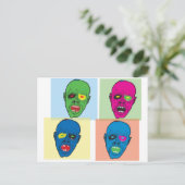 pop zombie briefkaart (Staand voorkant)