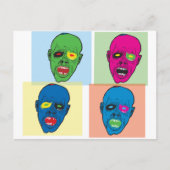 pop zombie briefkaart (Voorkant)