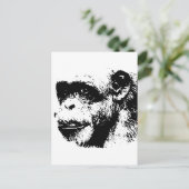Pop zwart-wit briefkaart (Staand voorkant)