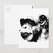 Pop zwart-wit briefkaart (Voorkant / Achterkant)