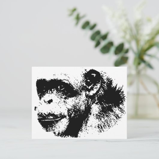 Pop zwart-wit briefkaart (Staand voorkant)