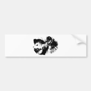 Pop zwart-wit bumpersticker