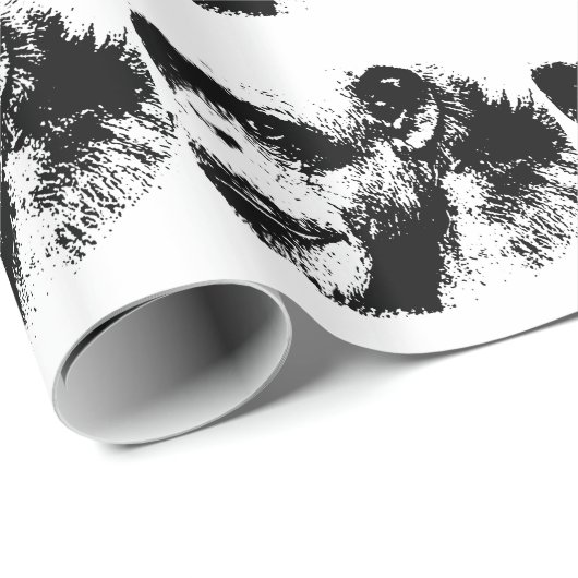 Pop zwart-wit cadeaupapier (Rol Hoek)