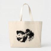 Pop zwart-wit grote tote bag (Voorkant)