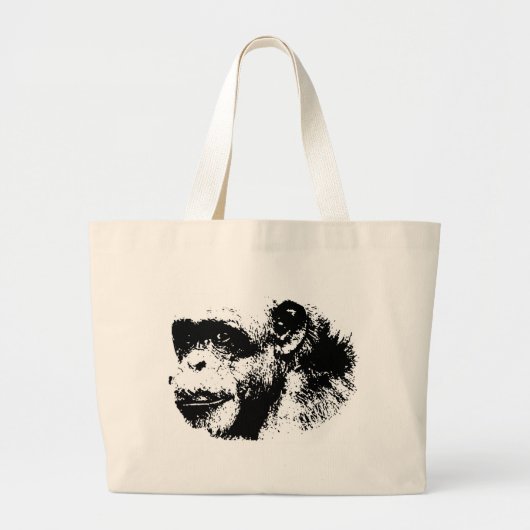 Pop zwart-wit grote tote bag (Voorkant)