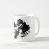 Pop zwart-wit koffiemok (Voorkant rechts)