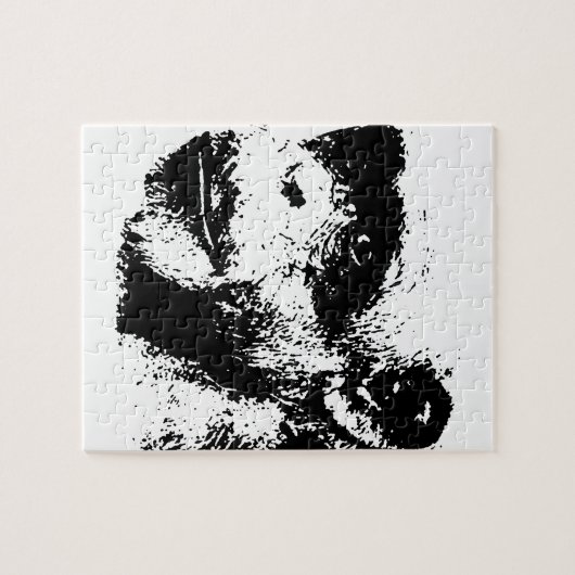 Pop zwart-wit legpuzzel (Horizontaal)