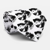 Pop zwart-wit stropdas (Opgerold)