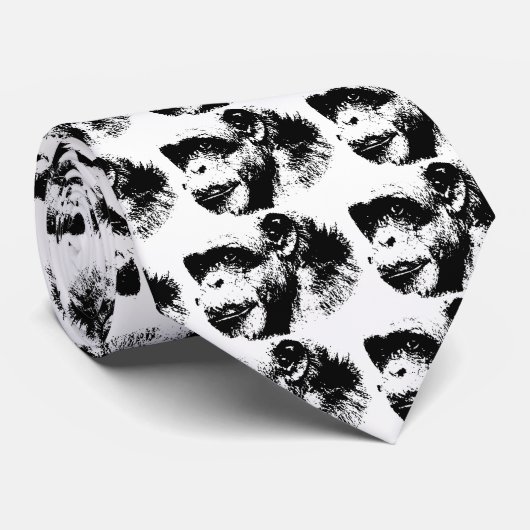 Pop zwart-wit stropdas (Opgerold)