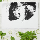 Pop zwart-wit theedoek (Gevouwen)