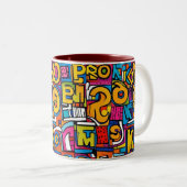 Popart abstract geometrisch patroon 28 - Mok (Voorkant rechts)