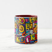 Popart abstract geometrisch patroon 28 - Mok (Center)
