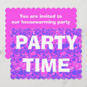 Popart bubbelplastic huisverwarmingsfeest uitnodig kaart (Voorkant / Achterkant)