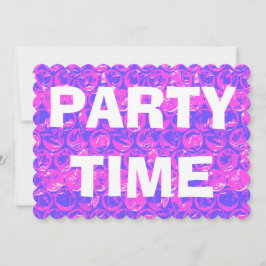 Popart bubbelverpakkingshuis verwarmingsfeest uitn kaart