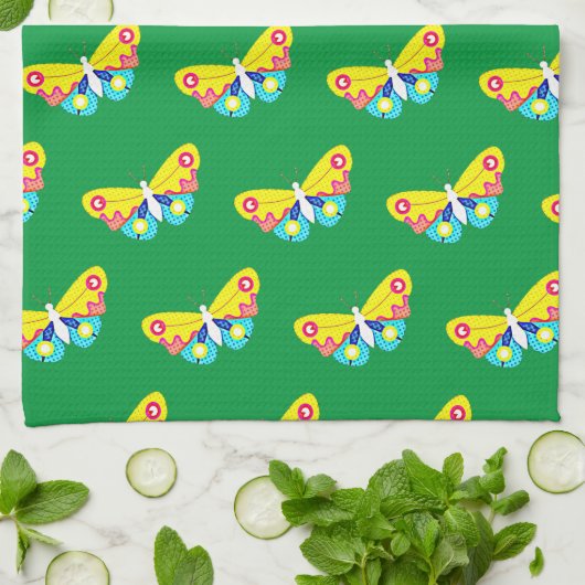 PopArt Butterfly Theedoek (Gevouwen)