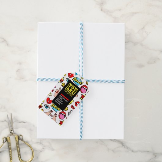 Popart Cadeaulabel (Met Touw)