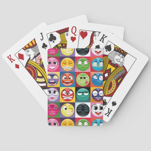 popart-emoji's pokerkaarten (Achterkant)