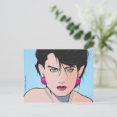 Popart Girl Angie Briefkaart (Staand voorkant)