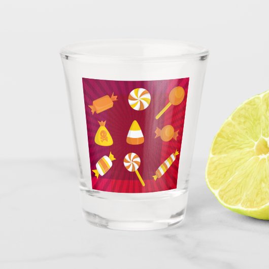 PopArt Halloween Snoep Shot Glas (Voorkant)