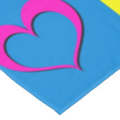 Popart harten tafelkleed (Gekanteld)