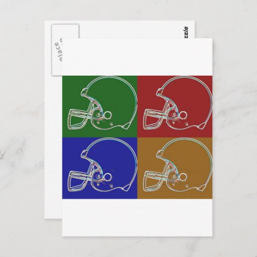 PopArt Helmet Briefkaart (Voorkant / Achterkant)