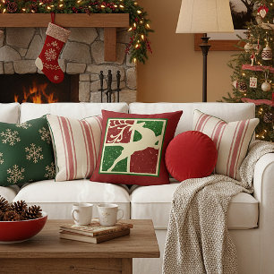 Popart kerst herten kussen