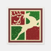 Popart kerst herten servetten (Voorkant)