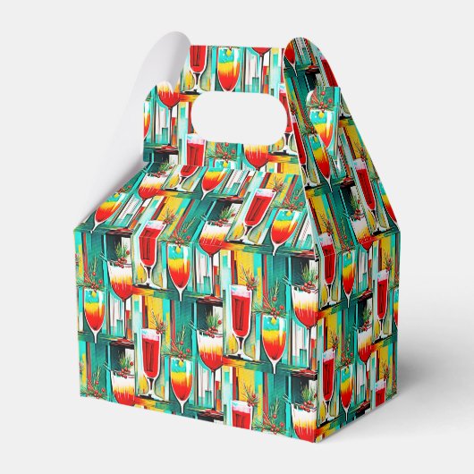 PopArt kerstcocktails Bedankdoosjes (Voorkant Zijde)