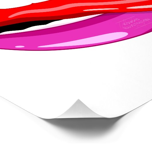 PopArt-lips Perfect Poster (Hoek)