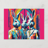 PopArt Paaskonijntjes Briefkaart (Voorkant)