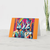 PopArt Paaskonijntjes Kaart (Voorkant)
