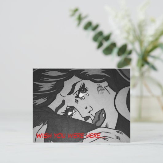 Popart Postcard Briefkaart (Staand voorkant)