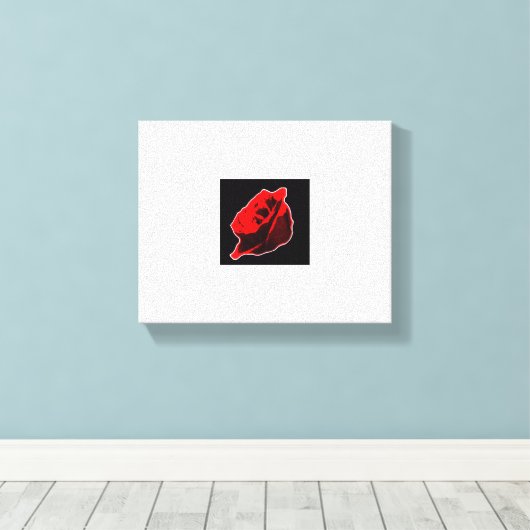 PopArt Roos Print (Insitu (Houten vloer))