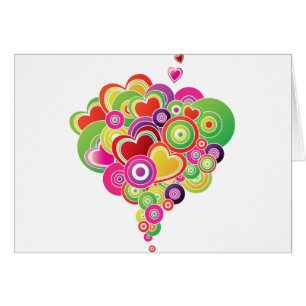 PopArt roze en groene harten