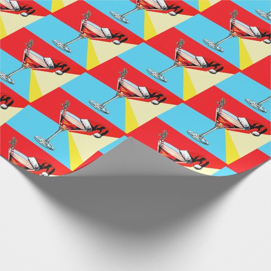 PopArt Santa Martini Cadeaupapier (Hoek)