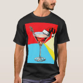PopArt Santa Martini T-shirt (Voorkant)