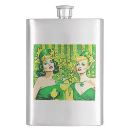 PopArt St Paddy's Pin-up Meisjes Flacon
