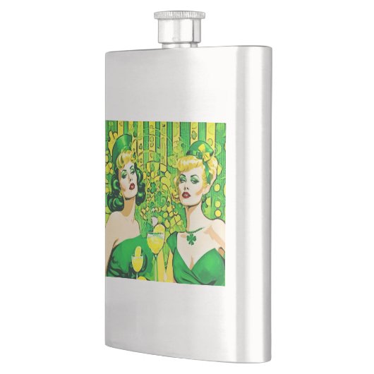PopArt St Paddy's Pin-up Meisjes Flacon (Links)