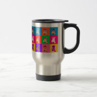 Popart Teddy Bear Roestvrij staal Reiziger Mok