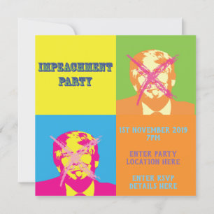 Popart Trump Impeachment Party Kaart