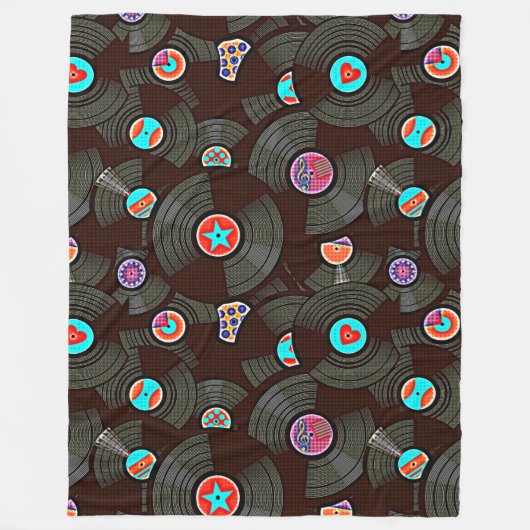 PopArt Vinyl Fleece Deken (Voorkant)