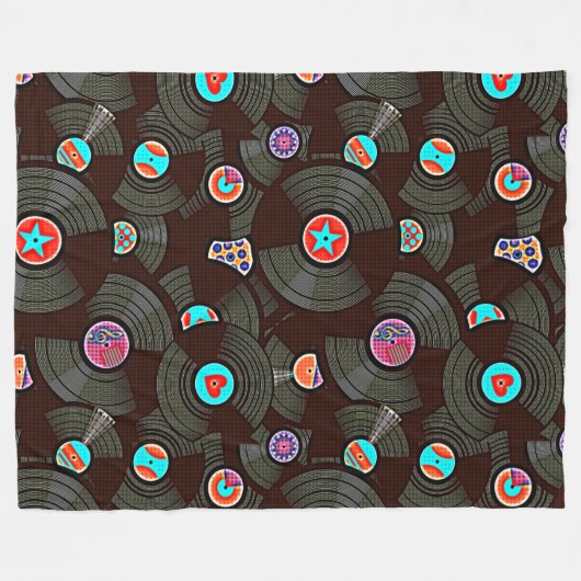 PopArt Vinyl Fleece Deken (Voorkant (Horizontaal))