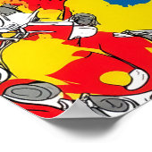 Popart vrouw met zonnebril poster (Hoek)
