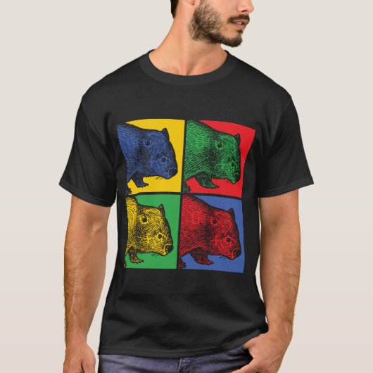 Popart Wombat T-shirt (Voorkant)