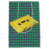 PopArt Yellow Cassette Medium Gift Bag Cadeauzakje (Achterkant)
