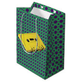PopArt Yellow Cassette Medium Gift Bag Cadeauzakje (Achterkant Gekanteld)