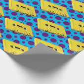 PopArt Yellow Cassette-omslagpapier Cadeaupapier (Hoek)