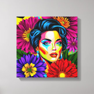 Popartportret  canvas afdruk